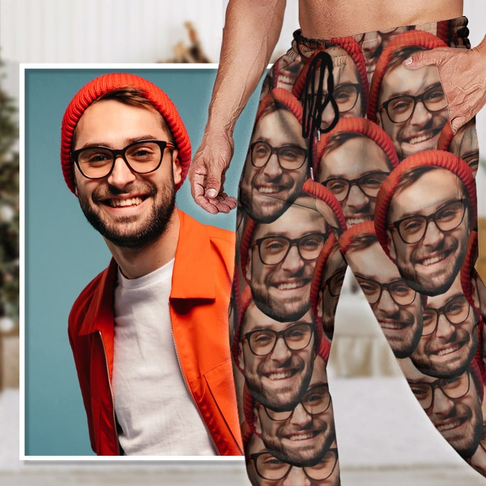 GeckoCustom Sweatpants Upload Portrait Photo For Men and Women's N369 888950