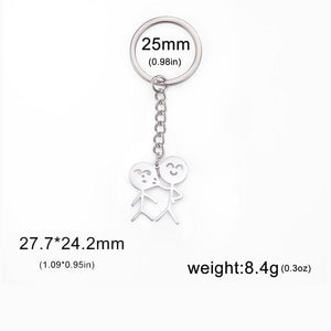 GeckoCustom Teamer Funny Fuxk You Middle Finger Stickman Keychain 2023 Cute Trend School Bag Car Key Pendant Couple New Trinket Gift Keyring Pinch Face-S