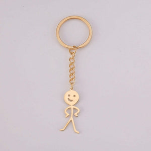 GeckoCustom Teamer Funny Fuxk You Middle Finger Stickman Keychain 2023 Cute Trend School Bag Car Key Pendant Couple New Trinket Gift Keyring Akimbo-G