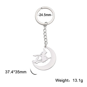 GeckoCustom Teamer Funny Fuxk You Middle Finger Stickman Keychain 2023 Cute Trend School Bag Car Key Pendant Couple New Trinket Gift Keyring Witch