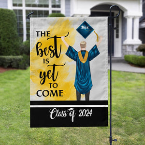 GeckoCustom The Best Is Yet To Come Class Of 2024 - Boy Version Flag, Senior Gift, Graduation Day HN590