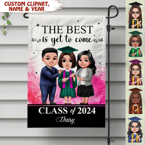 GeckoCustom The Best Is Yet To Come Graduation Garden Flag HN590