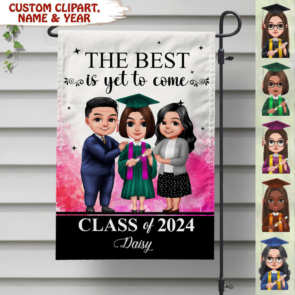 GeckoCustom The Best Is Yet To Come Graduation Garden Flag HN590