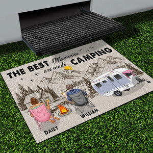 GeckoCustom The Best Memories Is Made Camping Doormat K228 889635