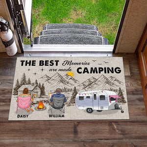 GeckoCustom The Best Memories Is Made Camping Doormat K228 889635