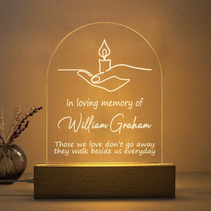 GeckoCustom Those We Love Don't Go Away Memorial Acrylic Plaque With LED Night Light TH10 891497 Acrylic / 7.9"x4.5"