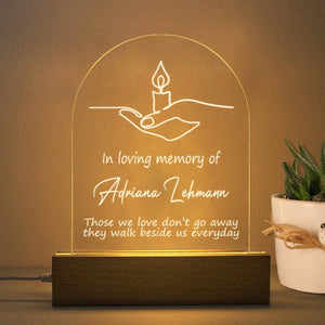 GeckoCustom Those We Love Don't Go Away Memorial Acrylic Plaque With LED Night Light TH10 891497 Acrylic / 7.9"x4.5"