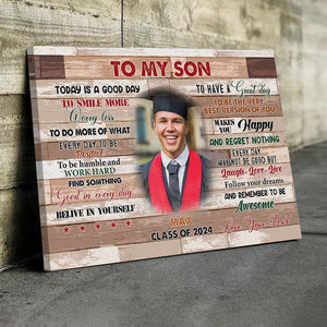 GeckoCustom Today Is A Good Day Graduation Canvas, Graduation Gift HN590