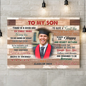 GeckoCustom Today Is A Good Day Graduation Canvas, Graduation Gift HN590