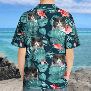 GeckoCustom Upload Cat Photo Boy's Hawaiian Shirt, N304 888401