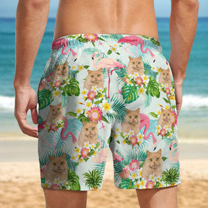 GeckoCustom Upload Cat Photo With Pattern Men's Beach Short TA29 888858