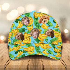 GeckoCustom Upload Dog Cat Family Photo With Pattern Classic Cap DM01 891121 Polyester