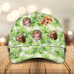 GeckoCustom Upload Dog Cat Family Photo With Pattern Classic Cap DM01 891121 Polyester