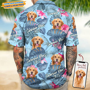 GeckoCustom Upload Dog Photo Summer Viber Hawaii Shirt N304 889324