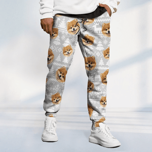 GeckoCustom Upload Photo Christmas Matching For Dog Lovers Sweatpants N304 889862