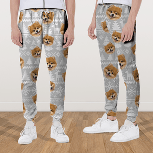 GeckoCustom Upload Photo Christmas Matching For Dog Lovers Sweatpants N304 889862