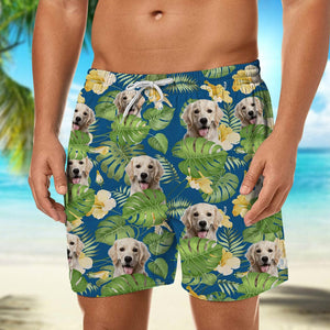 GeckoCustom Upload Photo Dog Men's Beach Short TA29 888378