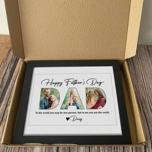 GeckoCustom Upload Photo Happy Father's Day, Family Picture Frame DA19 889061 10"x8"