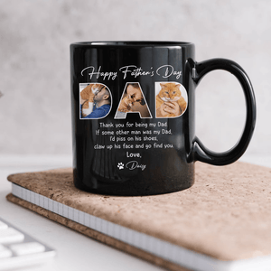 GeckoCustom Upload Photo Happy Father's Day For Cat Lover Dark Mug TH10 890909