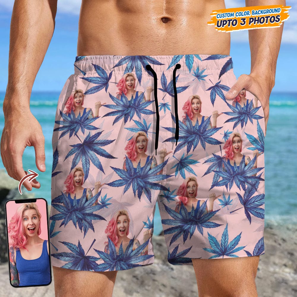 GeckoCustom Upload Photo Human And Weed Beach Short N304 889300