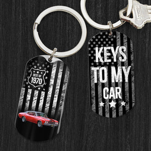 GeckoCustom Upload Photo Keys To My Car Metal Keychain N304 889500