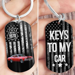 GeckoCustom Upload Photo Keys To My Car Metal Keychain N304 889500