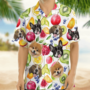 GeckoCustom Upload Photo Summer Tropical Fruit Hawaiian Shirt DM01 891115