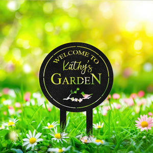 GeckoCustom Welcome To My Garden For Garden Lover Yard Sign Personalized Gift TH10 891647