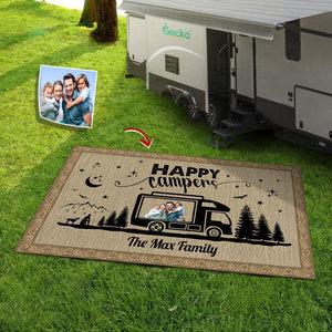 GeckoCustom Welcome To Our Campsite Upload Photo, Camping Patio Mat K228 888373