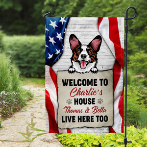 GeckoCustom Welcome To The Dog House Personalized Dog Garden Flag TA29 889475