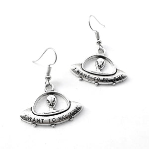 GeckoCustom Women Earrings Fashion Skull UFO Zombie Gift 19