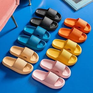 GeckoCustom Women Thick Platform Cloud Slippers Summer Beach Eva Soft Sole Slide Sandals Leisure Men Ladies Indoor Bathroom Anti-slip Shoes