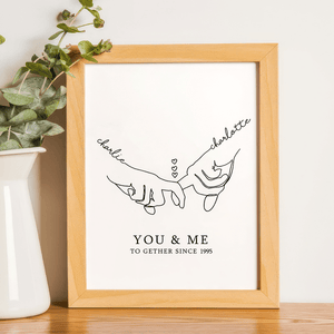 GeckoCustom You And Me Together Since Couple Picture Frame Personalized Gift DA199 890072 8"x10"