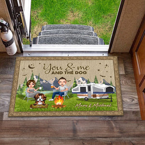 GeckoCustom You & Me And The Dogs Husband Wife Family - Couple Gift Camping Dog Doormat K228 HN590