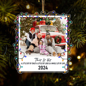 Custom Photo Polaroid Family Friends Christmas Acrylic Ornament HA75 891134