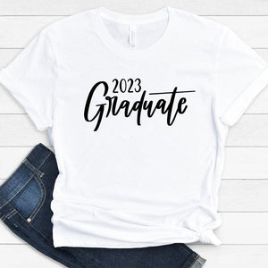 GeckoCustom 2023 GraduationShirt Graduation Gift Italic Text HN590