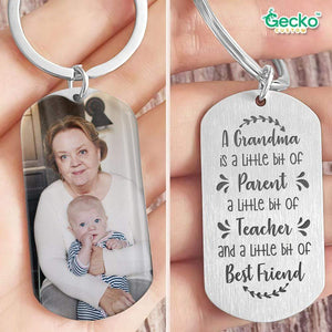 GeckoCustom A Grandma Is A Best Friend Grandma Family Metal Keychain HN590 No Gift box