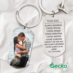 GeckoCustom Always Remember You're Special Couple Metal Keychain, Valentine Gift HN590