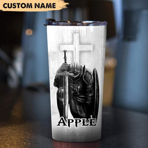 GeckoCustom Because Of Him Heaven Knows My Name Christian Tumbler, Christian Gift, Personalized Tumbler HN590 20 oz