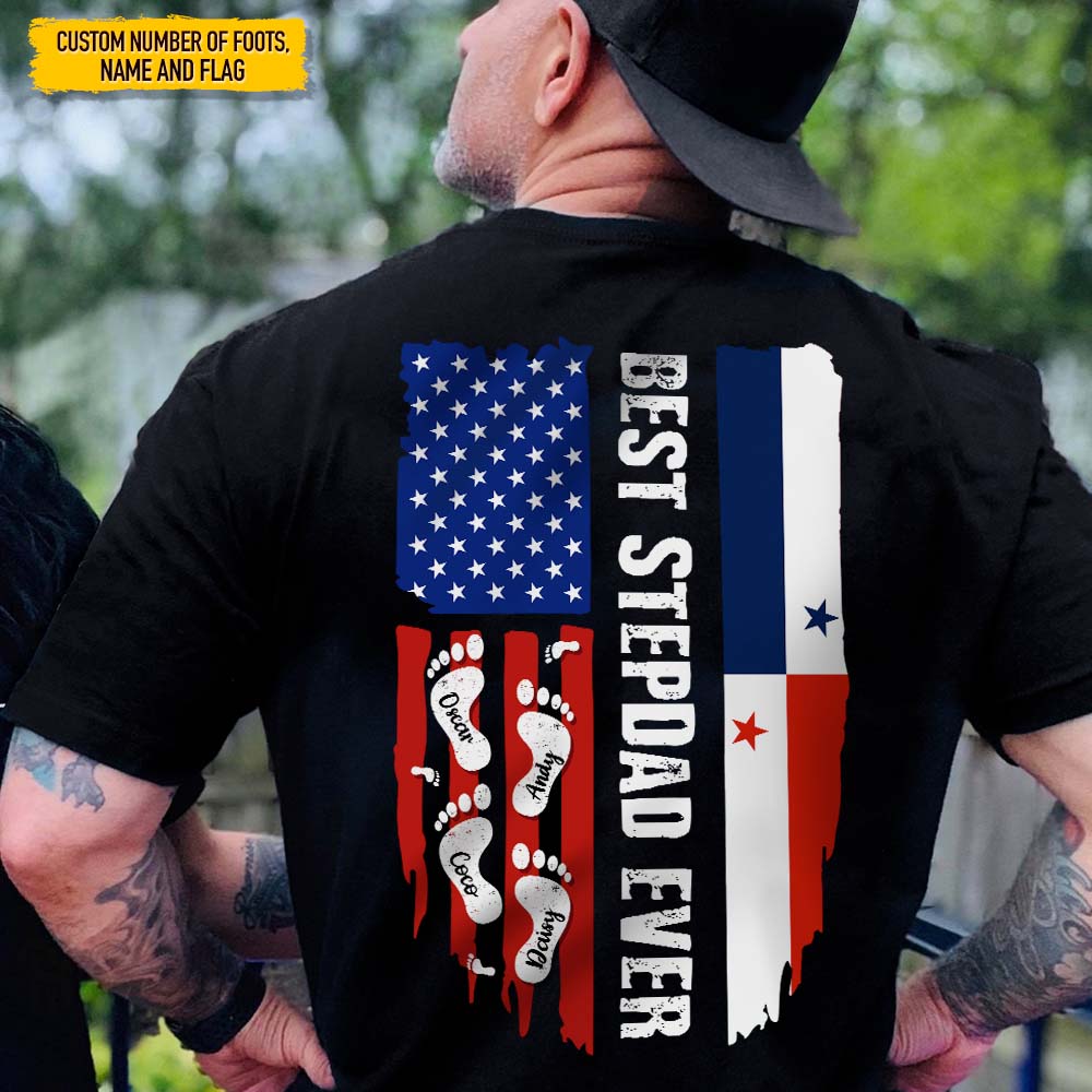 GeckoCustom Best Dad Ever Custom Flag Family Shirt, HN590