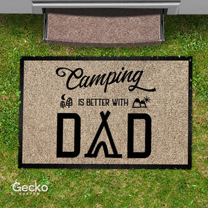 GeckoCustom Camping Is Better With Dad Family Doormat HN590