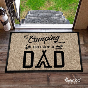 GeckoCustom Camping Is Better With Dad Family Doormat HN590