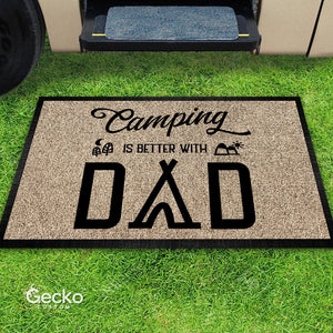 GeckoCustom Camping Is Better With Dad Family Doormat HN590