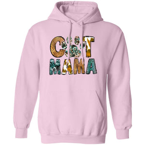 GeckoCustom Cat Mama Leopard Shirt Hoodie / Light Pink / S