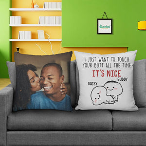 GeckoCustom Couple Throw Pillow HN590