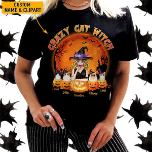 GeckoCustom Crazy Cat Witch Cat Shirt N304 HN590