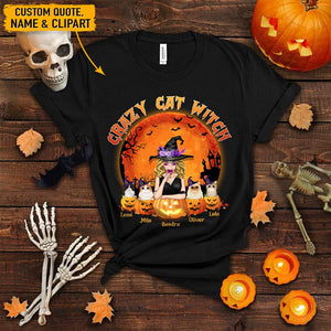 GeckoCustom Crazy Cat Witch Cat Shirt N304 HN590