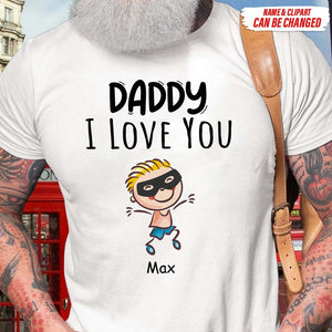 GeckoCustom Custom Clipart Daddy We Love You Family Shirt, HN590