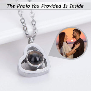 GeckoCustom Custom Couple Photo Projection Necklace HN590