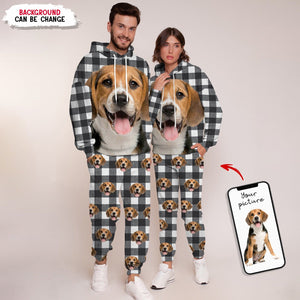 GeckoCustom Custom Dog Cat Photo Christmas Pattern Hoodie&Sweatpants N369 HN590